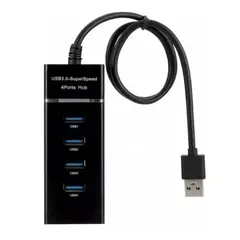 GENERICO - Hub 4 Puertos Usb 3.0 Adaptador Con Indicador Luz Led 5gbps Pc Transferencia Rápida Alta Velocidad BELUG