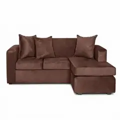 GENERICO - Sofa Seccional L 3 Cuerpos Cafe