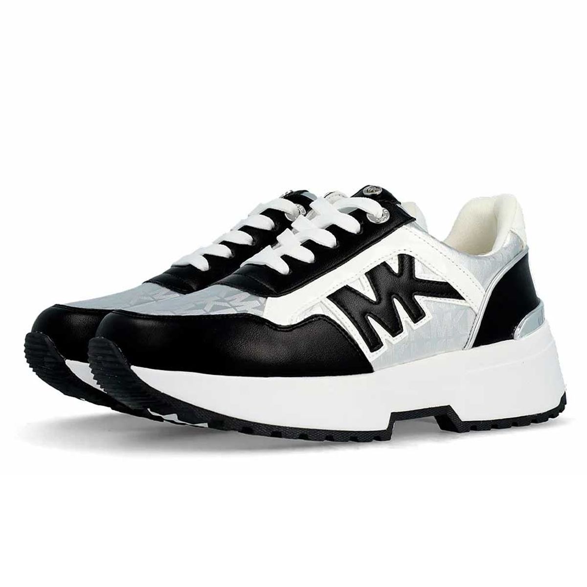 MICHAEL KORS - Zapatilla Mujer Michael Kors Original Cosmo Maddy Plateado Negro