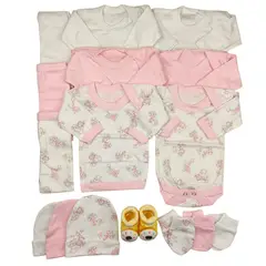 GENERICO - Pack 16 Piezas 0/3 Meses Rosado Animalitos