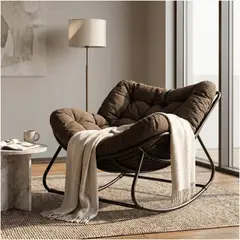 HOMER DESIGN - Sillon Mecedor Silla Mecedora Sitial Moderna Talla Xl