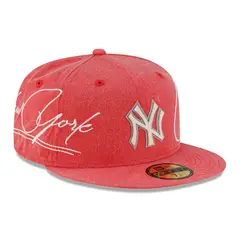 NEW ERA - Gorra 59Fifty MLB New York Yankees Script Wash Rojo