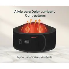 MOVI - Faja Lumbar con 3 Niveles de Calor y Bolsillo para Gel Frío Soporte Lumbar Térmico