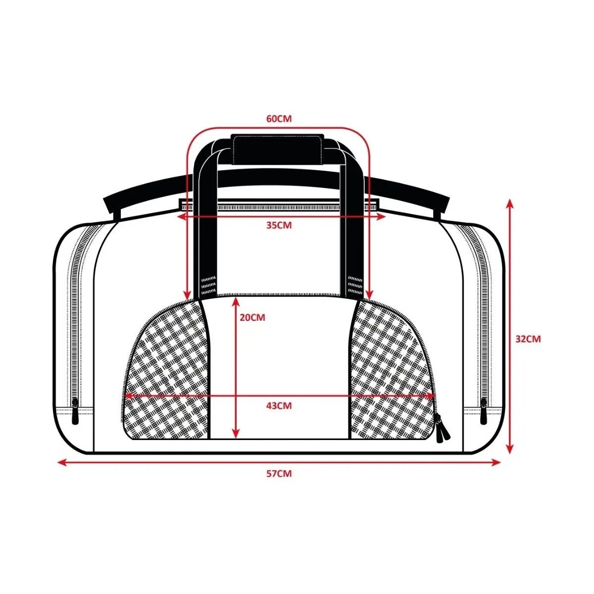 GENERICO - Bolso de viaje Grande color negro BELUG