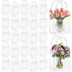 GENERICO - Bolsas De Regalo Pvc Con Asa Reutilizable 13X15 25 Unidades