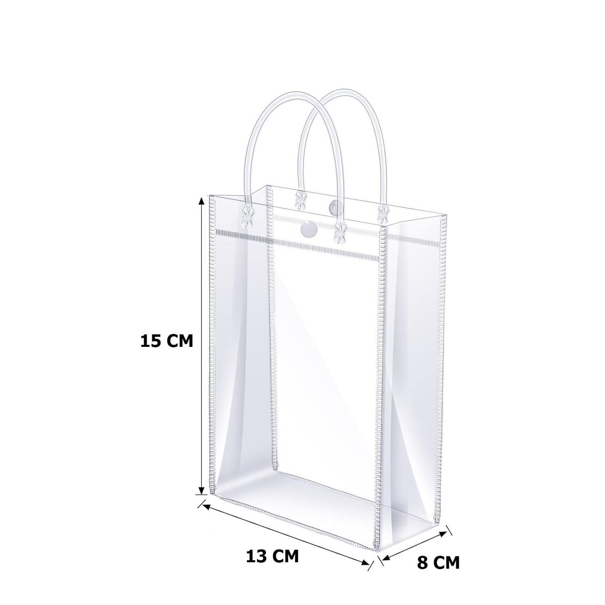 GENERICO - Bolsas De Regalo Pvc Con Asa Reutilizable 13X15 25 Unidades