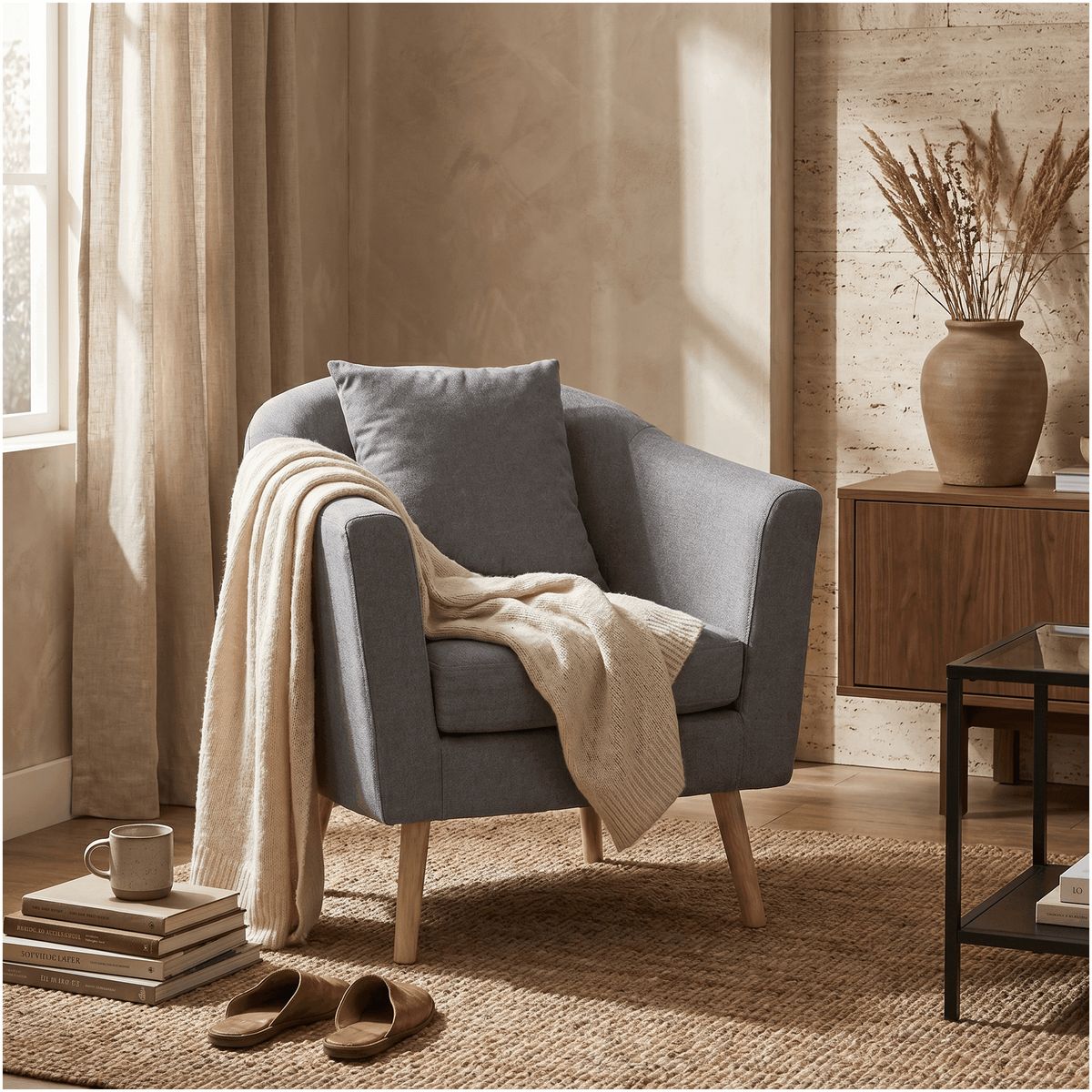 HOMER DESIGN - Sitial Poltrona Silla Sillon Con Cojin De Regalo 80x70x52cm