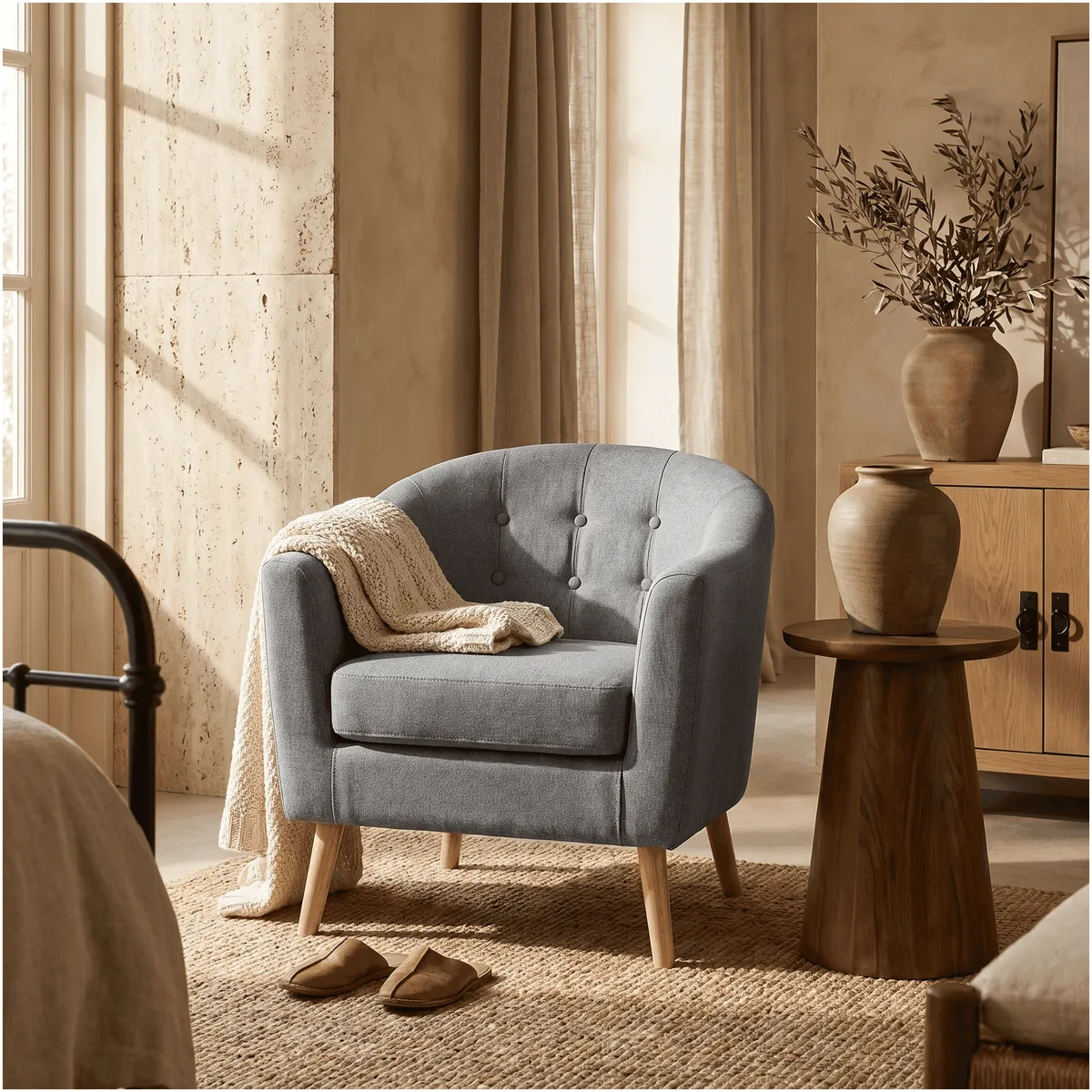 HOMER DESIGN - Sitial Poltrona Silla Sillon Con Cojin De Regalo 80x70x52cm