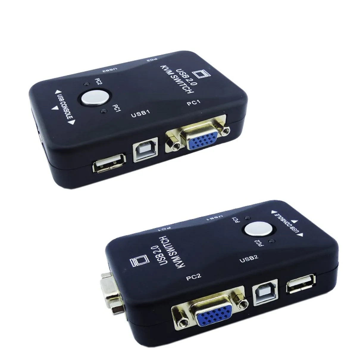 GENERICO - Switch KVM USB 2.0 Modelo KVM-21UA Conexion USB/VGA/Impresora