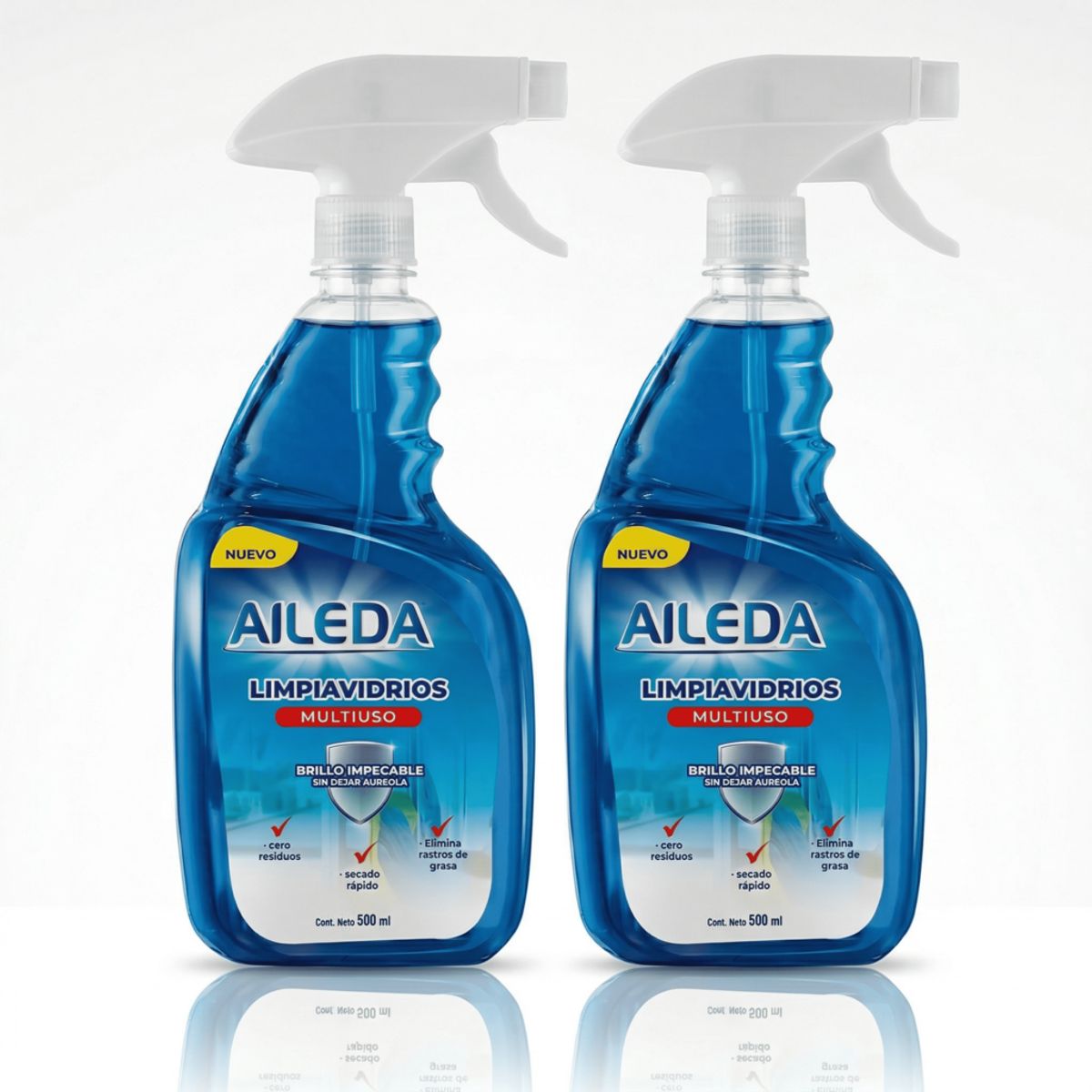 AILEDA - Pack 2 Limpia Vidrios Multiuso Aileda 500ml Atomizador