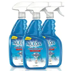 AILEDA - Pack 3 Limpia Vidrios Multiuso 500ml Atomizador