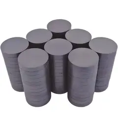 GENERICO - Imanes redondos 20x3 mm para manualidades negro