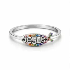 GENERICO - Anillo “Ichthys Jesús Glory” Fe que Brilla con Autoridad