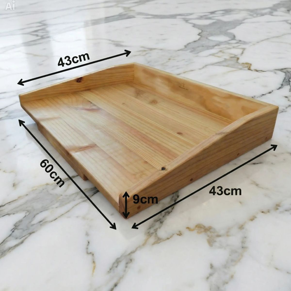 GENERICO - TABLA DE AMASAR 60X43 CM 100% MADERA CURADA