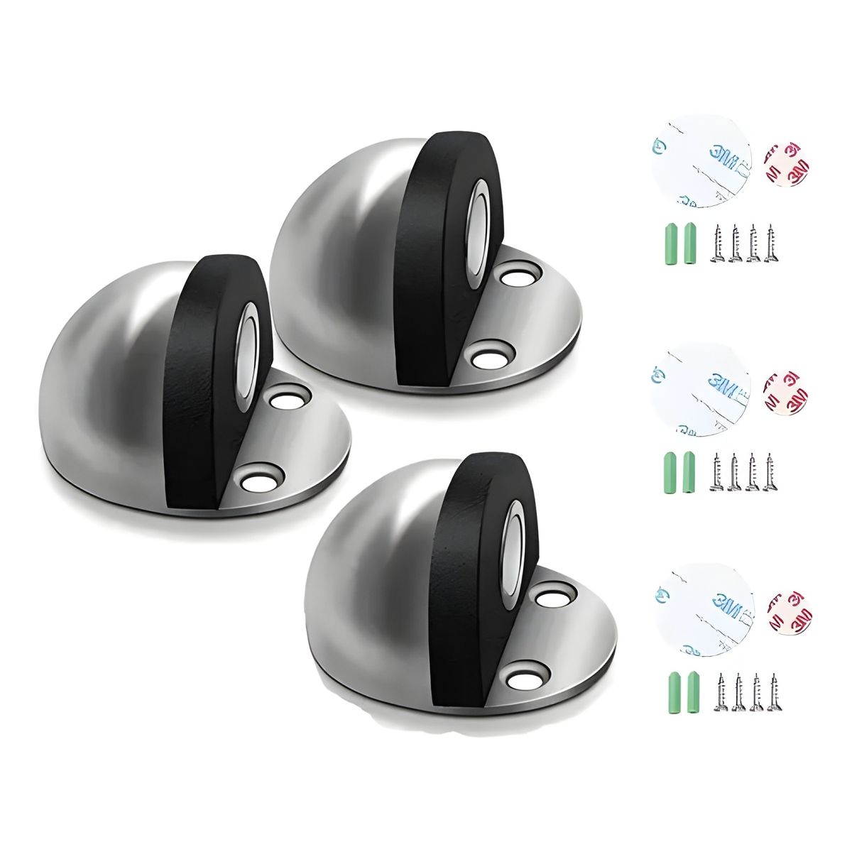 GENERICO - Pack 3 topes magnéticos para puerta