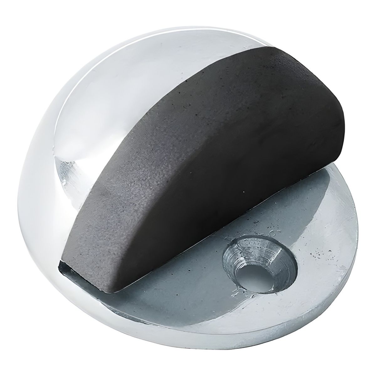 GENERICO - Tope de puerta medialuna cromado 40 mm