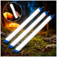 IRM - Pack 3 Lamparas De Emergencia Recargable USB Barra Luz Tubo Led 60w 52cm