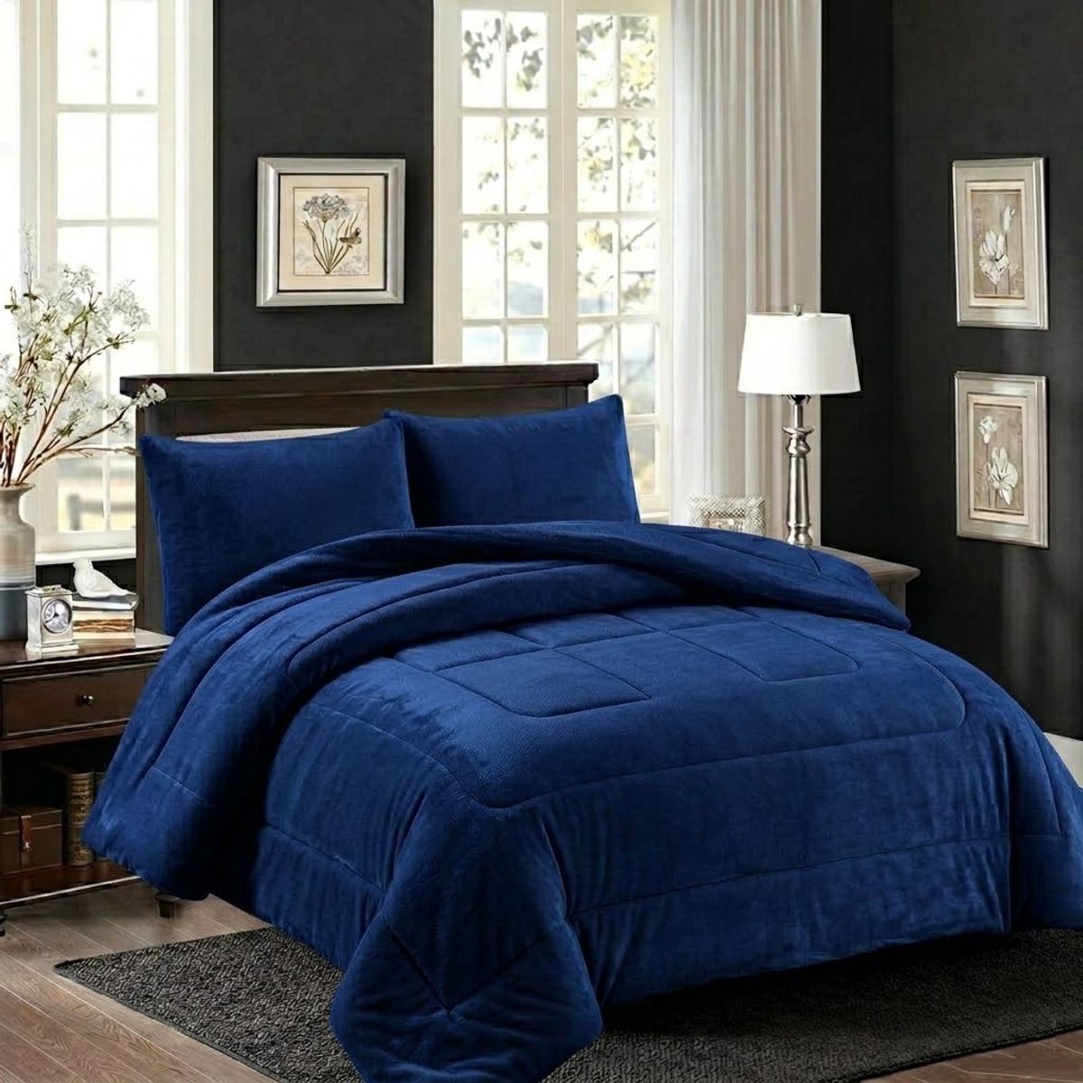 GENERICO - COBERTOR AZULKING DE INVIERNO PLUSH CON CHIPORRO PREMIUM FEYA-1379