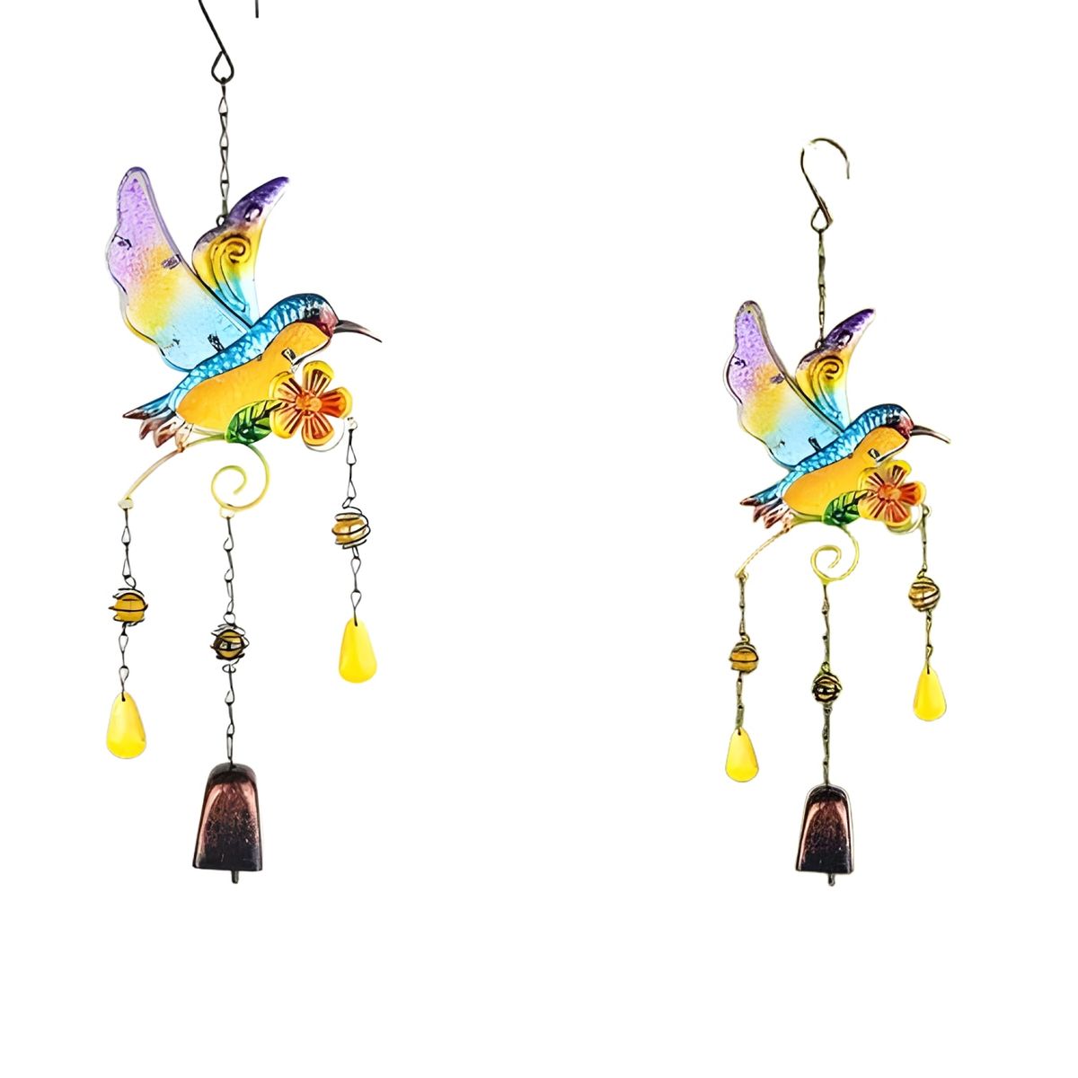 GENERICO - Colgante Jardín Colibrí Vidrio Y Cobre