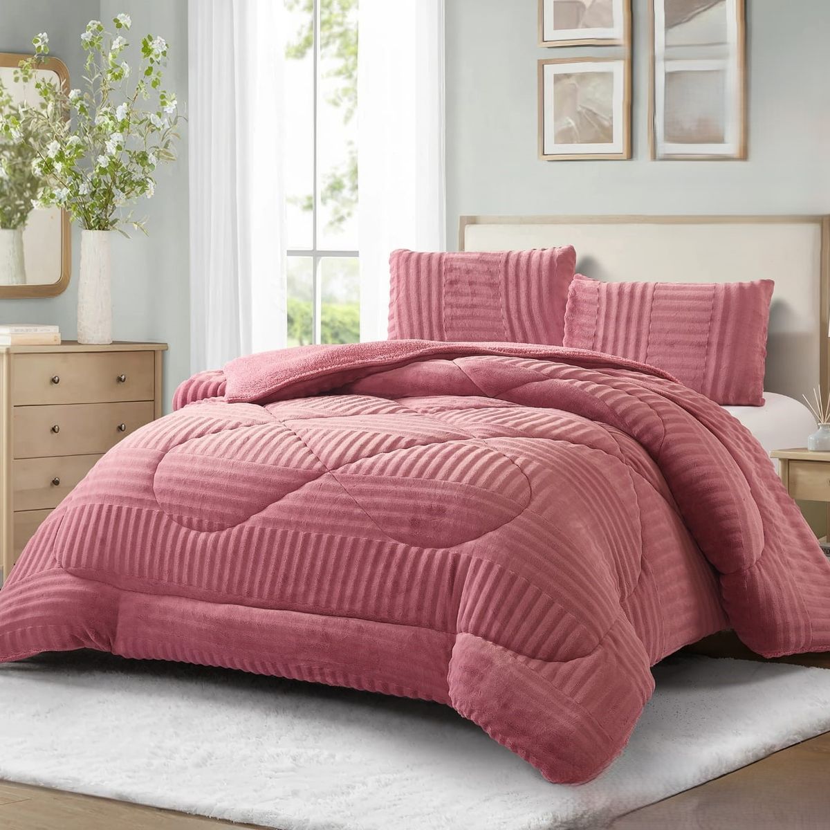 GENERICO - COBERTORES  TEXTURIZADOS PARA INVIERNO SHERPAS CON CHIPORRO