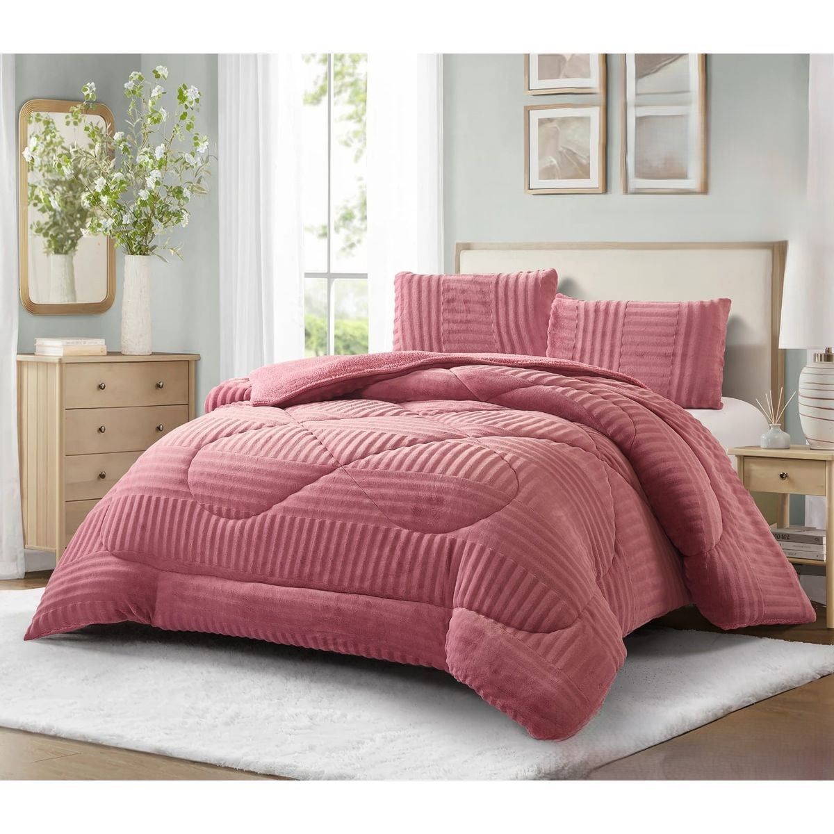 GENERICO - COBERTORES  TEXTURIZADOS PARA INVIERNO SHERPAS CON CHIPORRO