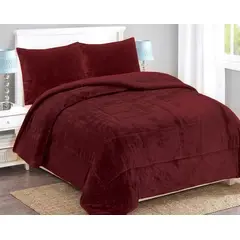 GENERICO - COBERTOR BURDEO KING DE INVIERNO PLUSH CON CHIPORRO PREMIUM FEYA-1399