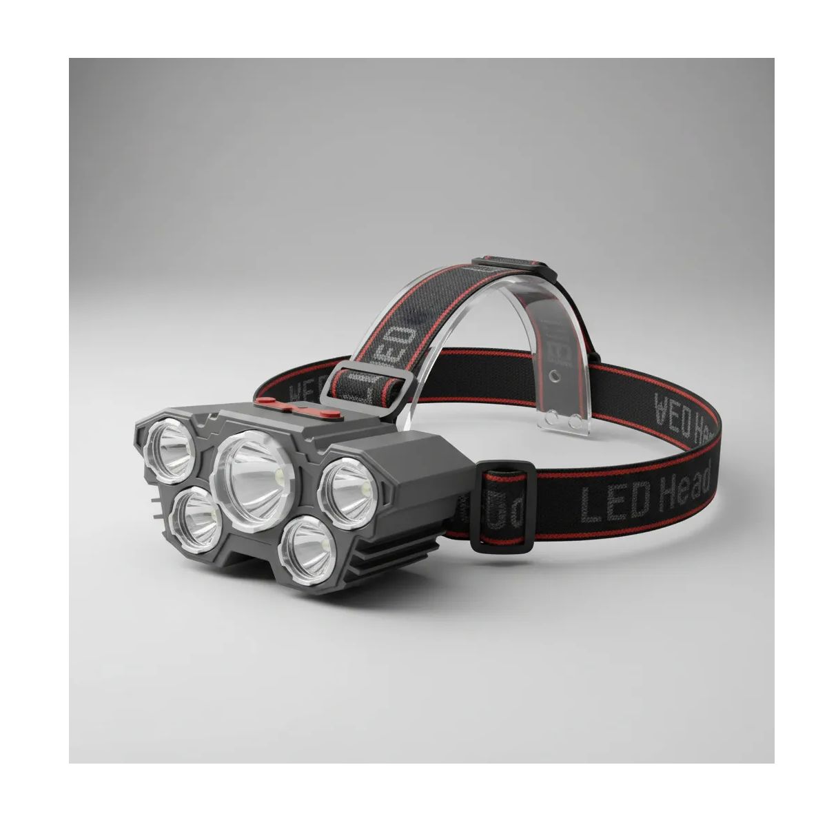 GENERICO - Linterna Led Minero Frontal 5 Led Impermeable Recargable Usb