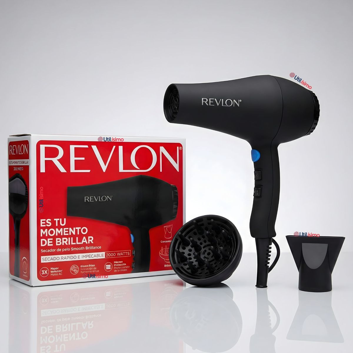 REVLON - Secador De Cabello Revlon Smooth Brilliance 1875W Negro
