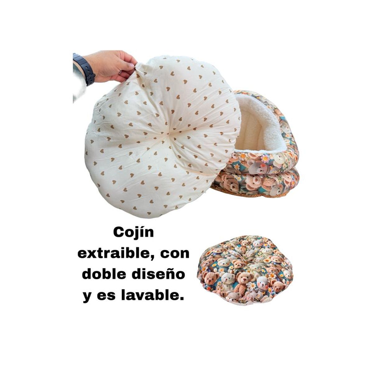 GENERICO - Camas para mascotas gatos o perros iglú cueva 58cmx58cm