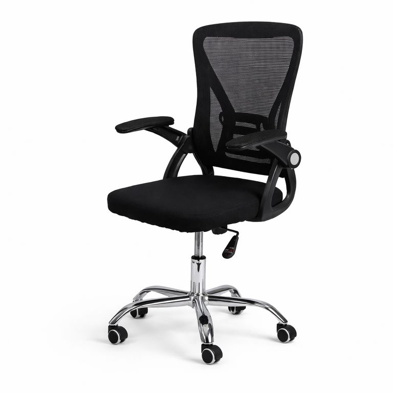 Silla Oficina Ergonomica Negra Mesh Altura Regulable Negro