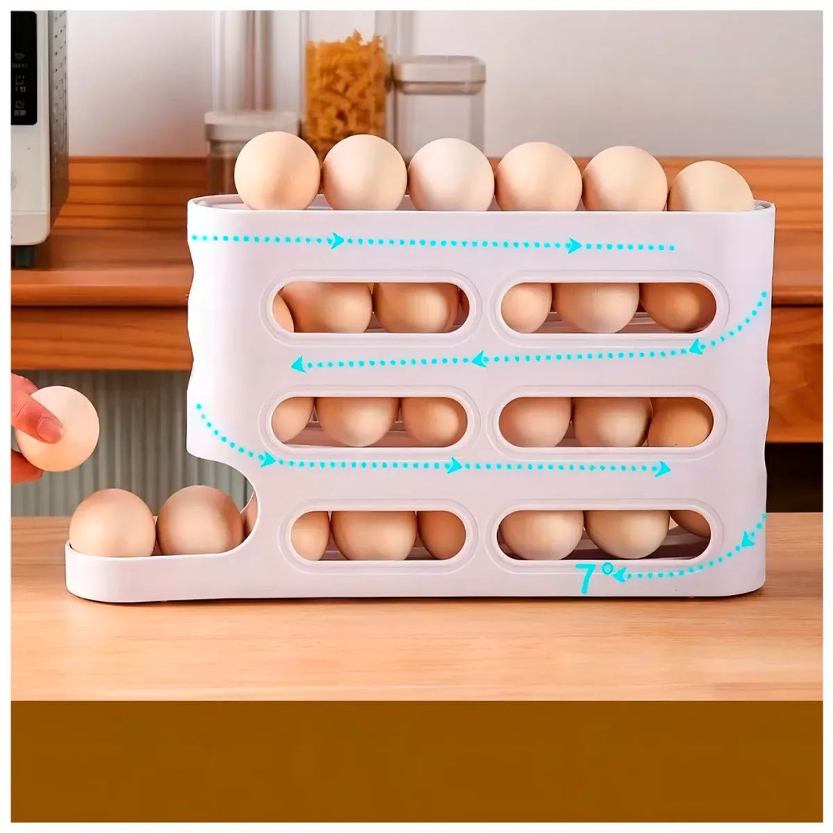 IRM - Organizador De Huevos XL para Refri Huevera Apilable 26pcs capacidad