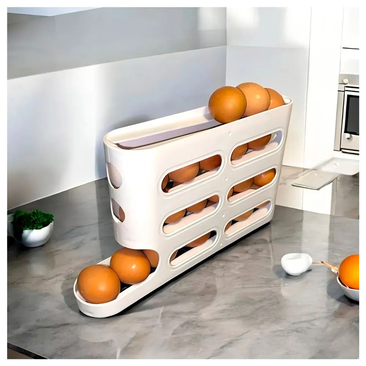 IRM - Organizador De Huevos XL para Refri Huevera Apilable 26pcs capacidad