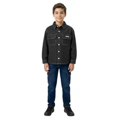 KIBOU - Sobrecamisa Mezclilla Niño Denim Degradado Look Urbano