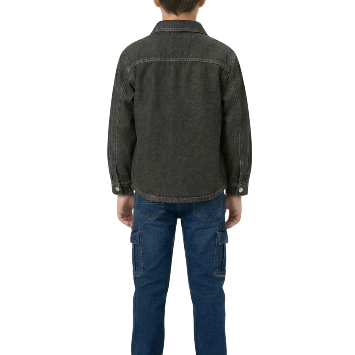 KIBOU - Sobrecamisa Mezclilla Niño Denim Degradado Look Urbano
