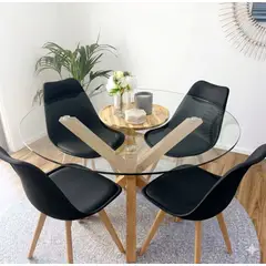 GENERICO - Comedor circular 100cm mas 4 sillas tulip