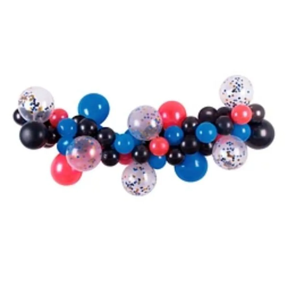 GENERICO - Set de globos de látex azul y negro 56pcs
