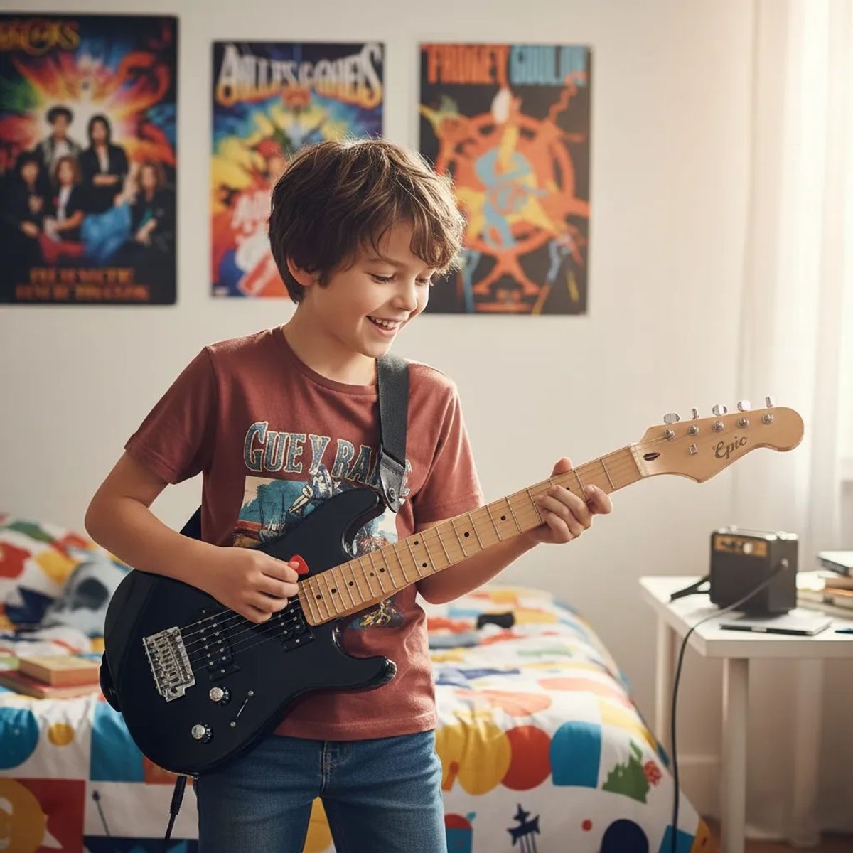 EPIC - Pack Guitarra Eléctrica Niños con Amplificador 5w