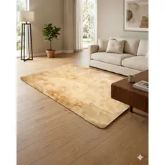 GENERICO - ALFOMBRA PELUDA 180X200 COLOR BEIGE 1