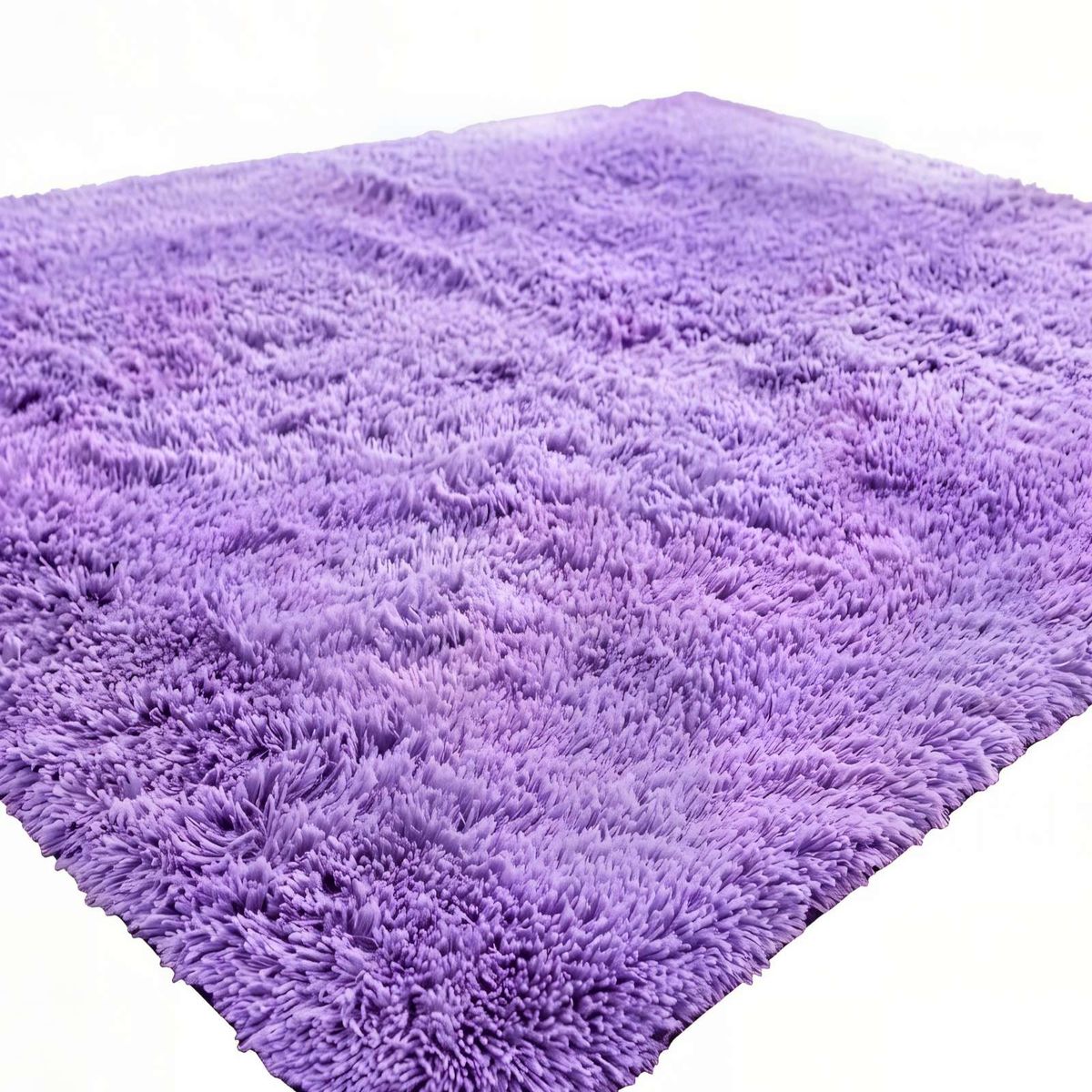 GENERICO - ALFOMBRA PELUDA 180X200 COLOR MORADO 1