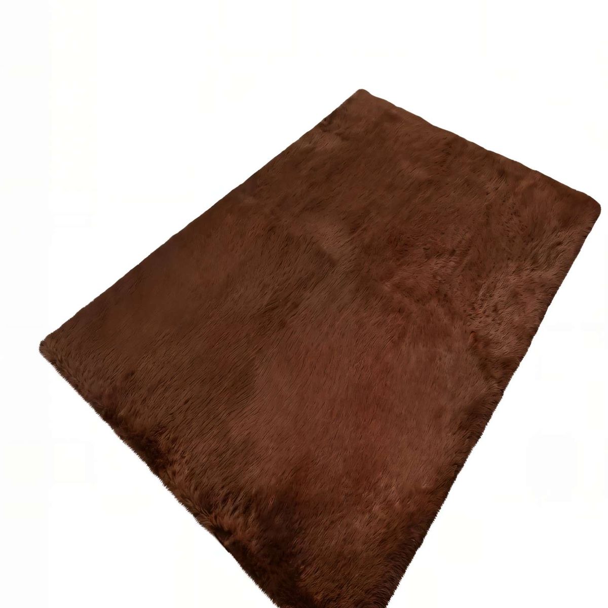 GENERICO - ALFOMBRA PELUDA 200X240  COLOR MARRON