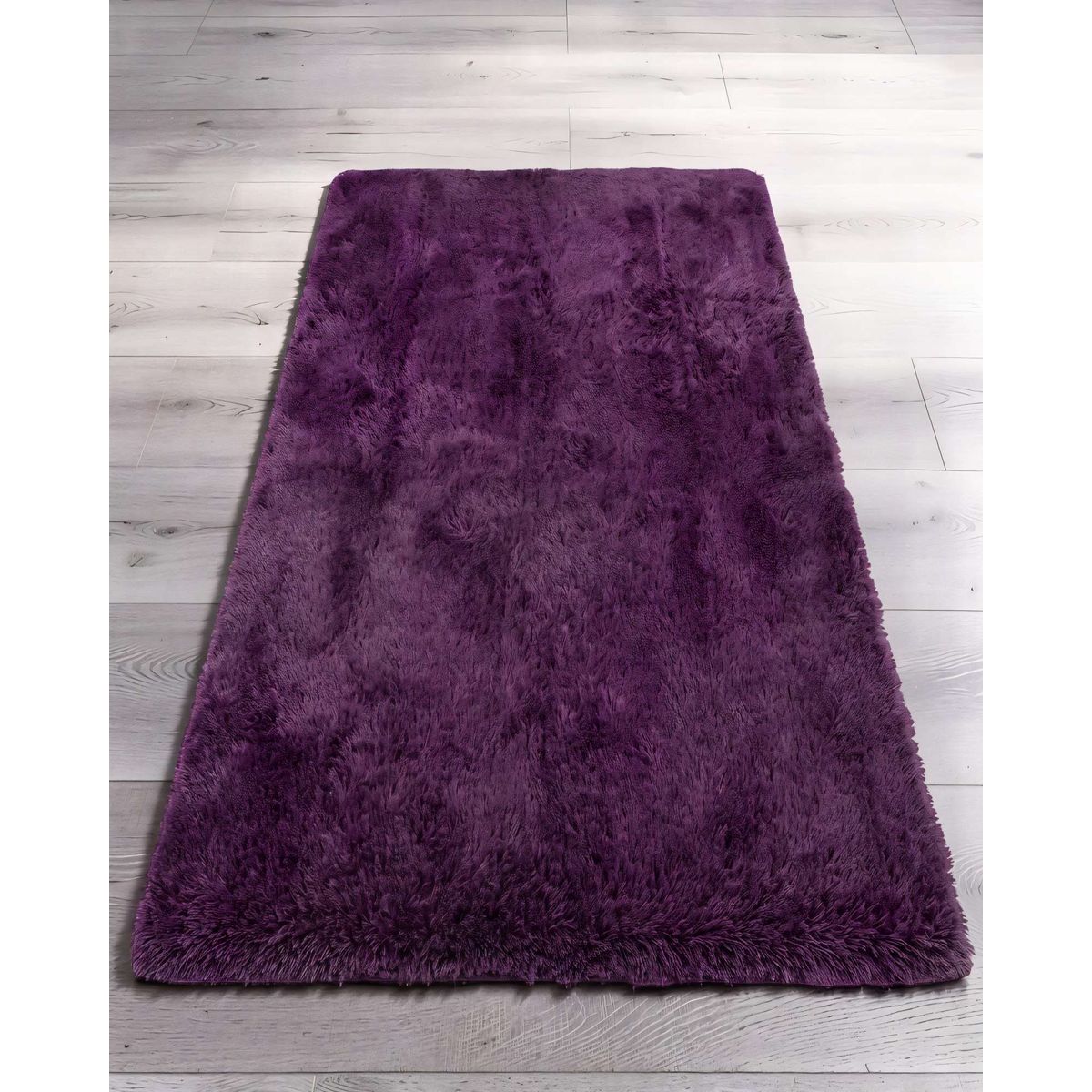 GENERICO - ALFOMBRA PELUDA 200X240  COLOR MORADO 2