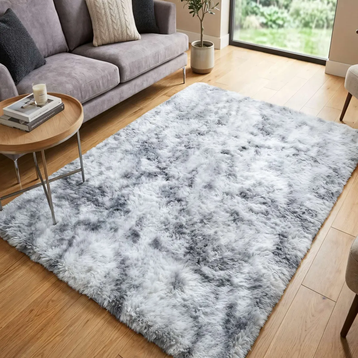 GENERICO - ALFOMBRA PELUDA 200X300 COLOR GRIS CLARO