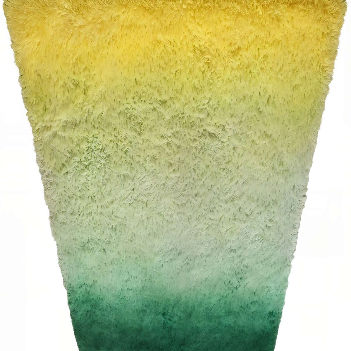 GENERICO - ALFOMBRA PELUDA 200X300 COLOR AMARILLO CON VERDE