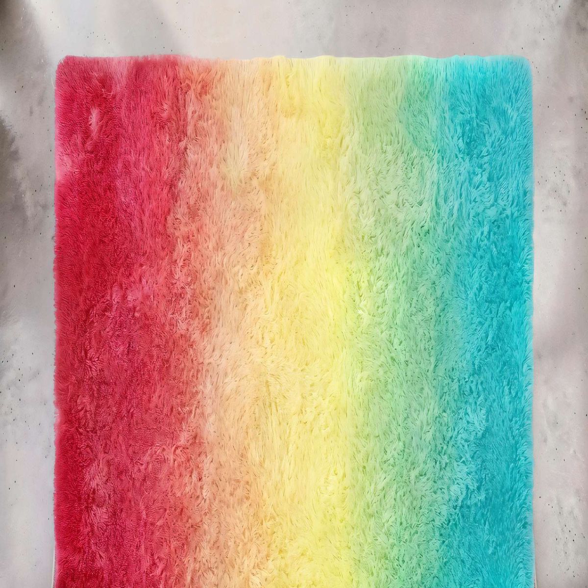 GENERICO - ALFOMBRA PELUDA 180X200 ARCOIRIS