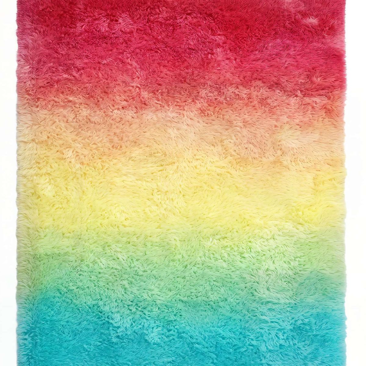 GENERICO - ALFOMBRA PELUDA 180X200 ARCOIRIS