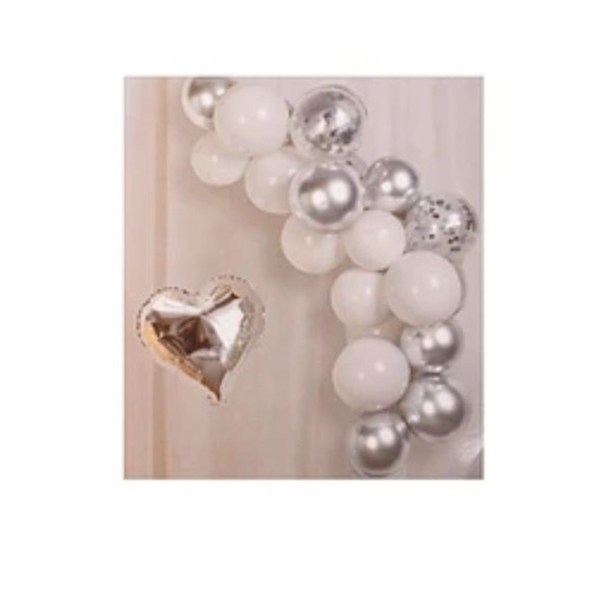 GENERICO - Set de globos color plata 25pcs