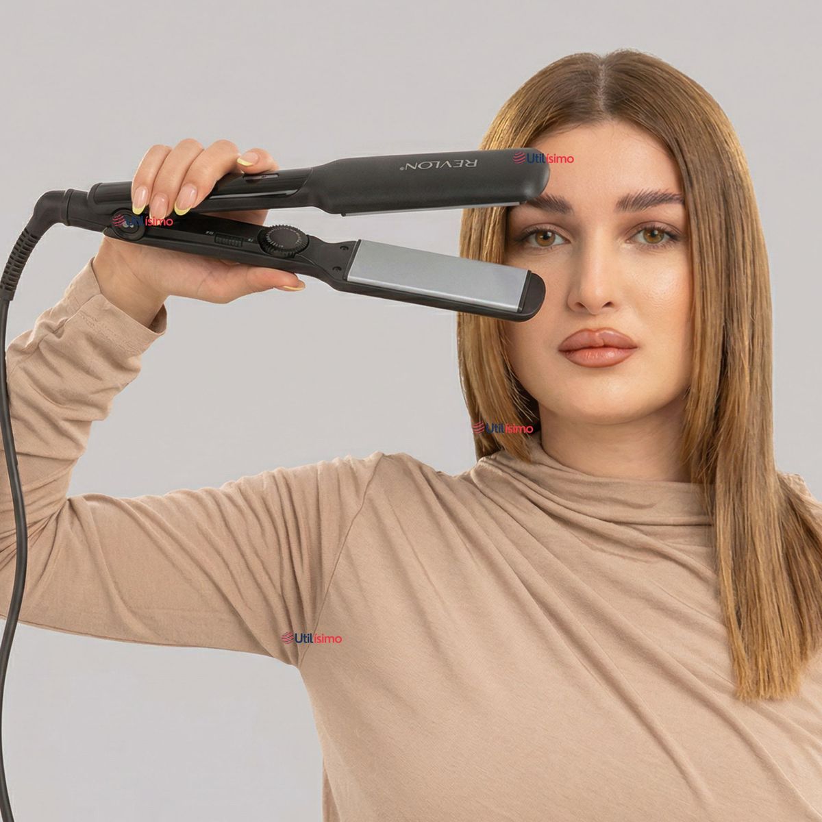 REVLON - Plancha Alisadora De Cabello Revlon Placas De Cerámica RVST2182 Alaciadora Negra