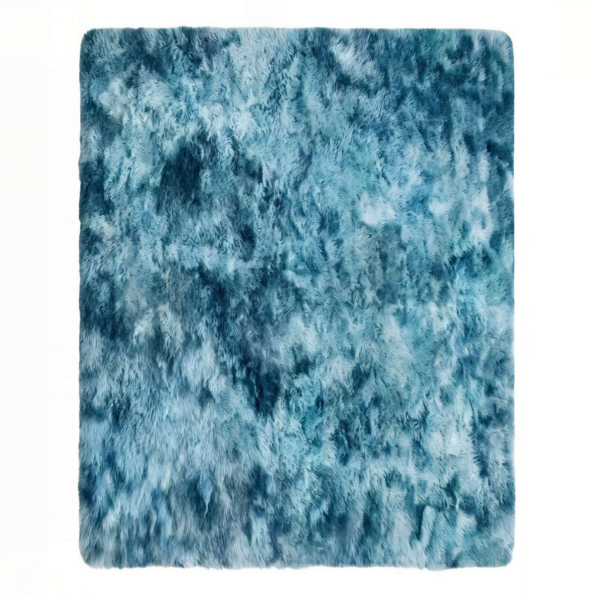 GENERICO - ALFOMBRA PELUDA 200X240  COLOR AZUL
