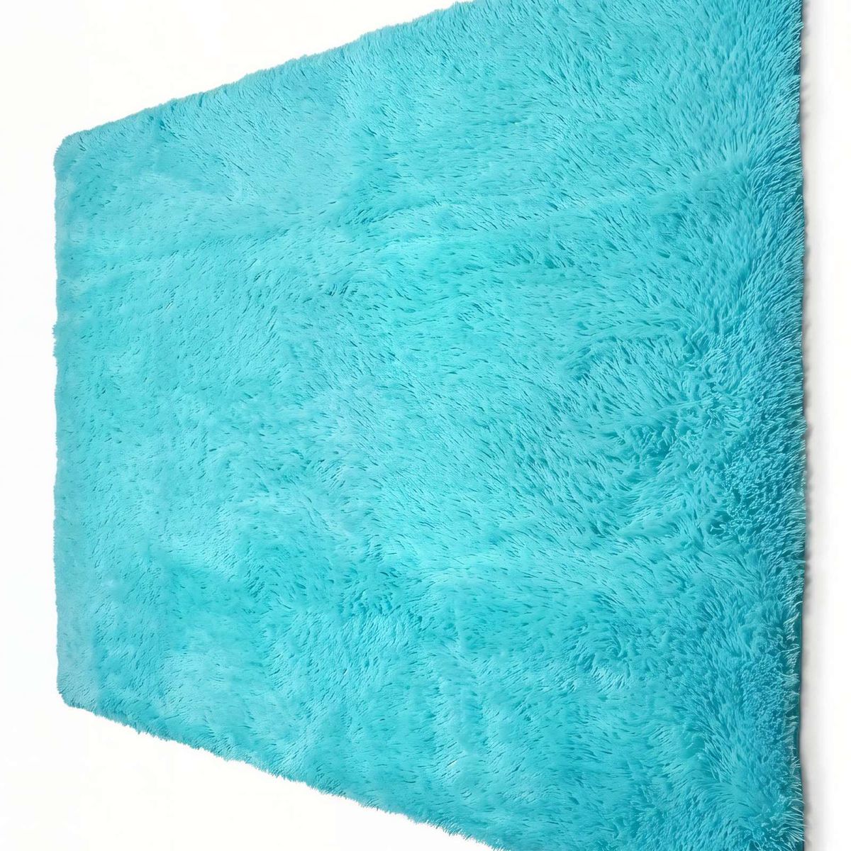 GENERICO - ALFOMBRA PELUDA 200X240  COLOR TURQUESA3