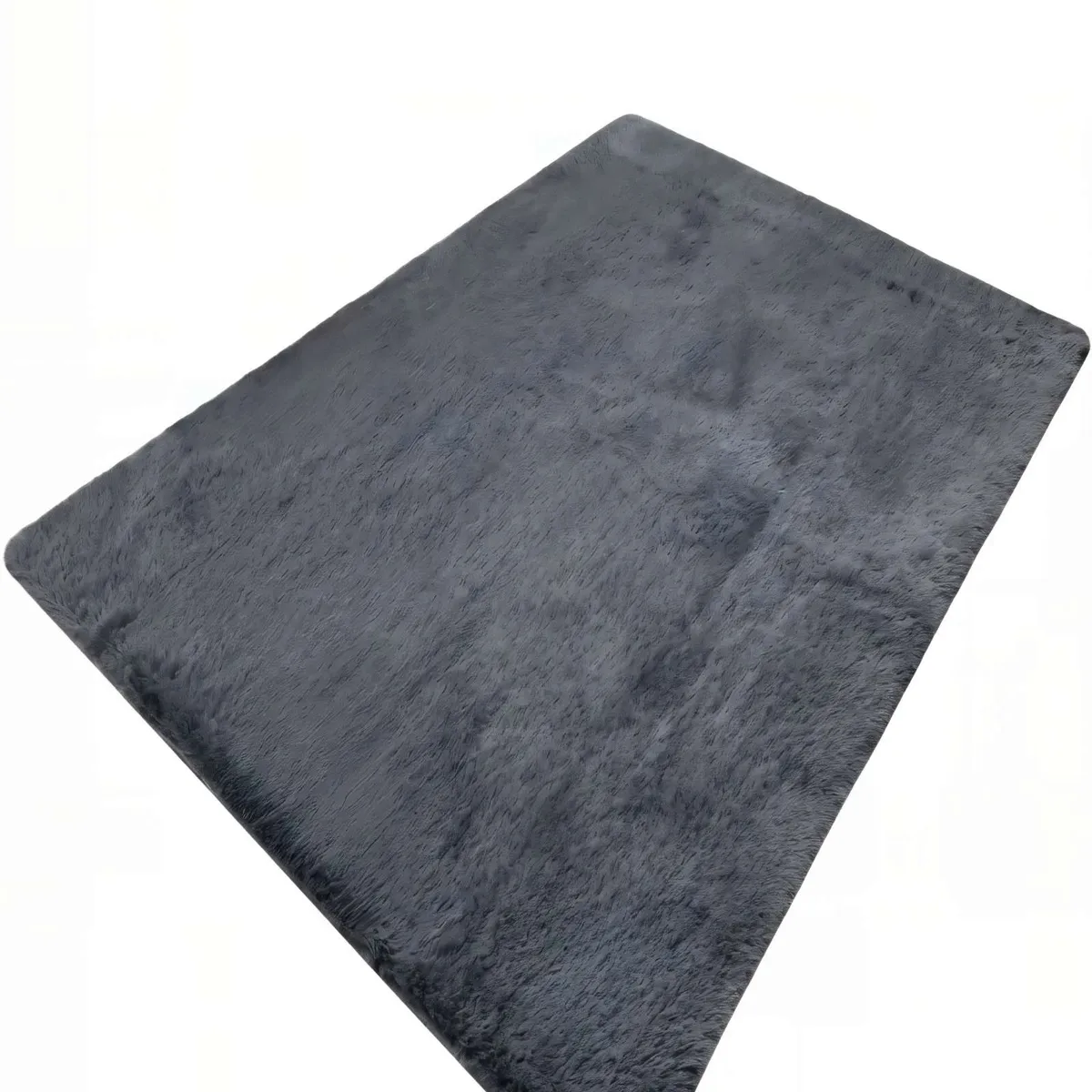 GENERICO - ALFOMBRA PELUDA 200X300 COLOR GRIS OSCURO